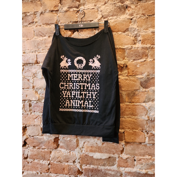 Unbranded Tops - Merry Christmas Ya Filthy Animal Longsleeve Size Small